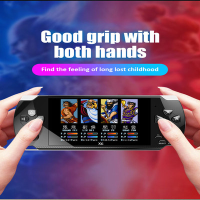 极速4.0 Inch X6 Retro Video Game ConsHole 8GB Dual Joystick