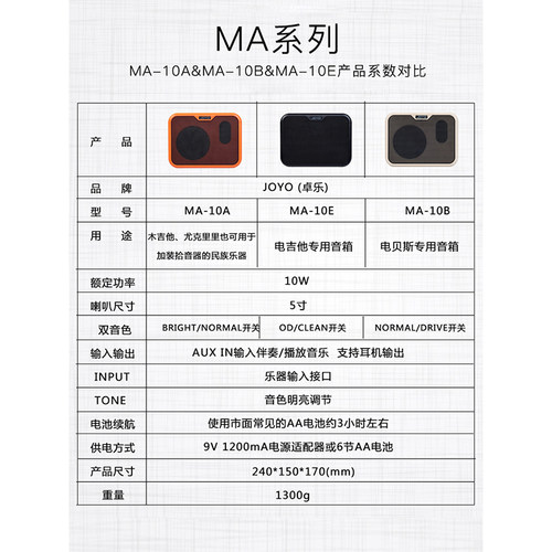 极速joayo卓乐ma10电木吉他箱琴音箱民谣弹唱贝斯鼓乐器便携迷你