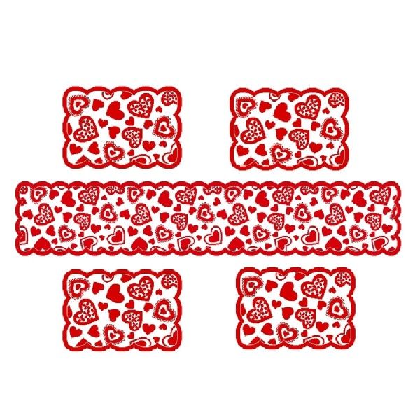 极速Valentines Day Table Runner OrnamenNt Placemat Table