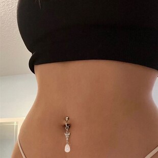 极速辣妹脐钉夹假贴免穿孔贴x的肚脐钉脐环无需打孔蛇肚脐夹爆闪