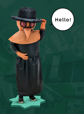 极速万圣节瘟疫鸟嘴医生防护服装充气恐龙服表演聚会Y服装角色扮