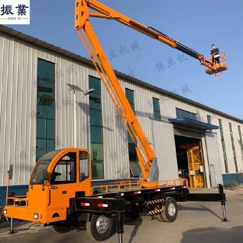 超大作业半径曲臂式高空作业车60°持续旋转汽车底盘升降平台