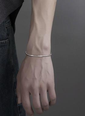 99足银蛇骨手链男款男士简单大方男生手饰品简约细款礼物送男朋友