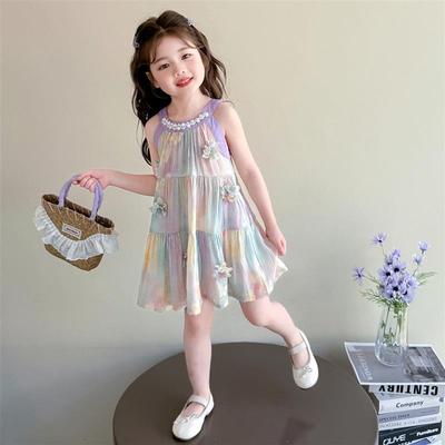女童连衣裙夏季2025新款超好看儿童夏天裙子女宝宝夏装吊带公主裙