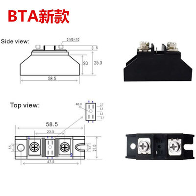 BTA100-1200B双向可控硅晶闸管41A100ABTA60A80ABTA100-800B直插