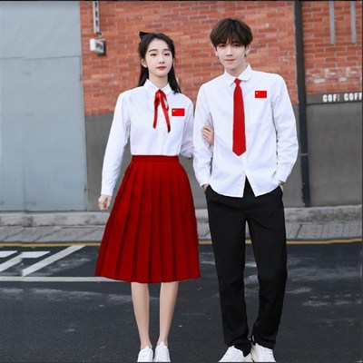 速发合唱团演出服初高中小学生毕业朗诵演讲歌咏演赛表比服装红裙