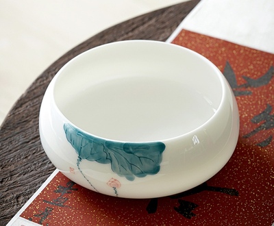 新款复古陶瓷装饰烟灰缸中号 家用客厅多功能茶渣废水垃圾笔洗缸