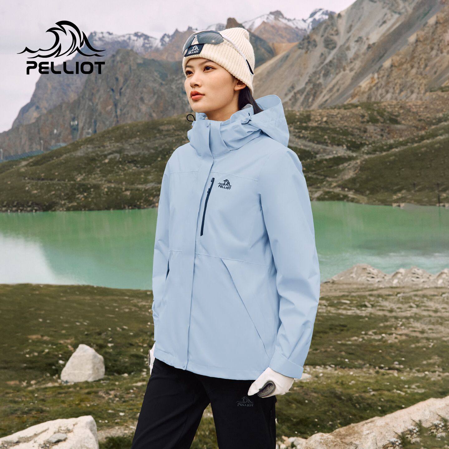 【新色发售】伯希和户外冲锋衣女三合一抓绒内胆防风防水外套男款