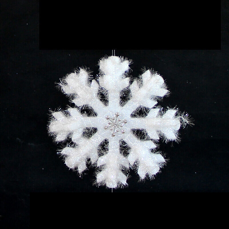 圣诞立体雪花白色泡沫舞台圣诞树装饰品道具商场橱窗婚庆摄影八瓣