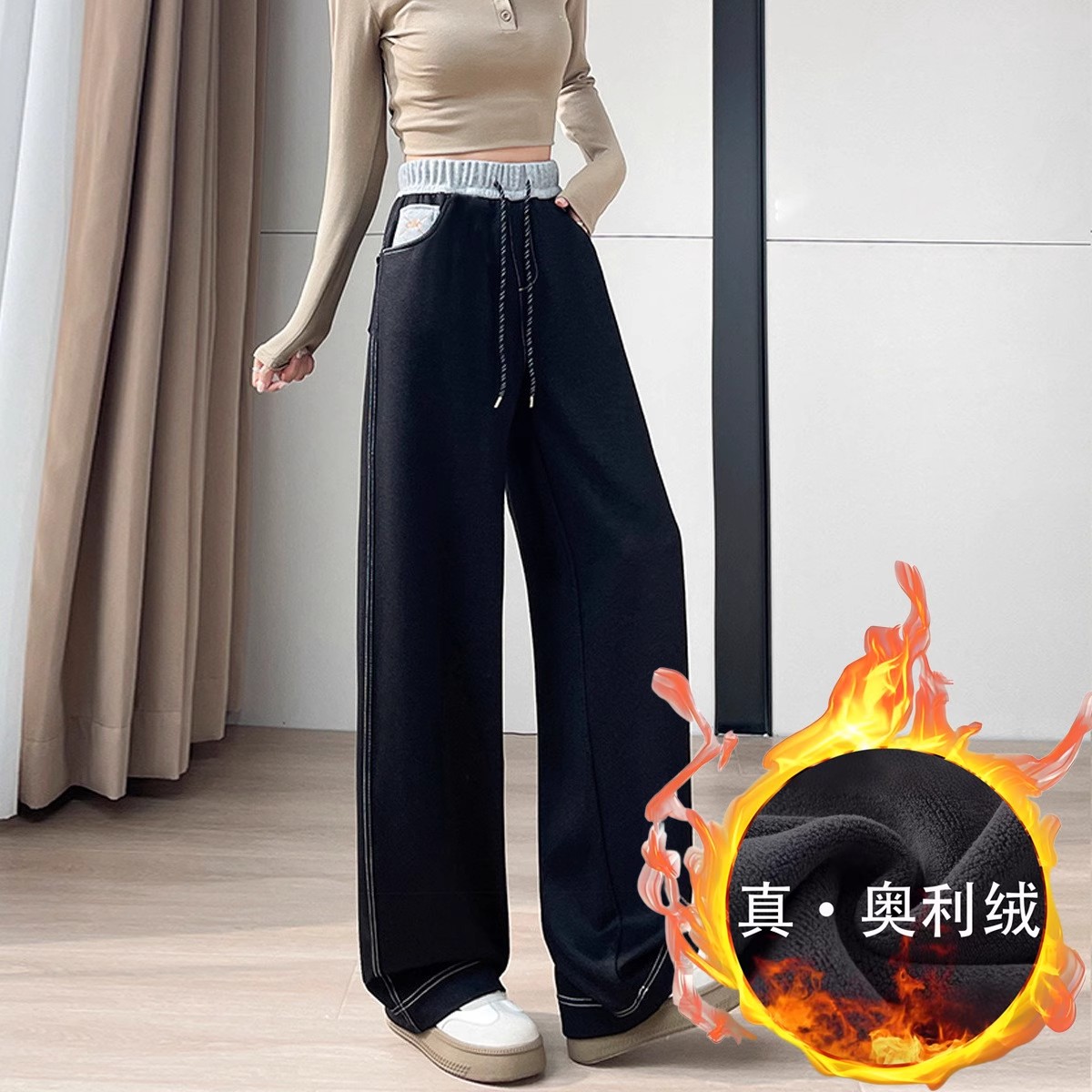 【牛仔系列】韩系时尚牛仔背小众显瘦半身裙高腰牛仔裤阔腿裤xy