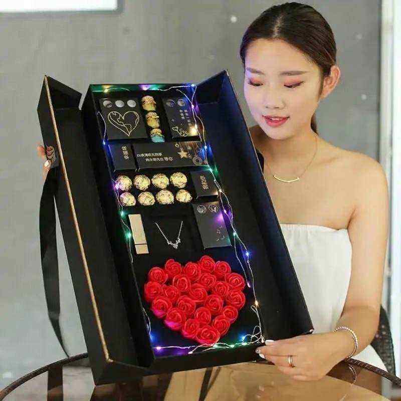 极速厂家天使之翼组合款礼盒精美香皂H玫瑰花520情人节精选礼品