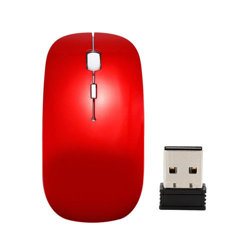 新品Ultra Thin USB Optiscal Wireless Mouse Gamer 2.4G Receiv