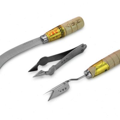 极速久保利不锈合金钢菠萝刀削皮刀去眼J夹挖籽夹三角推削凤梨器