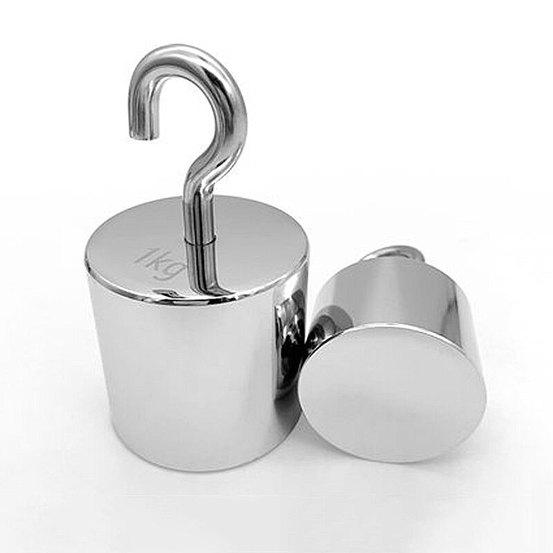 极速定制单钩砝码100g20r0g500g1kg2kg5kg单钩法码钢镀铬单钩砝码