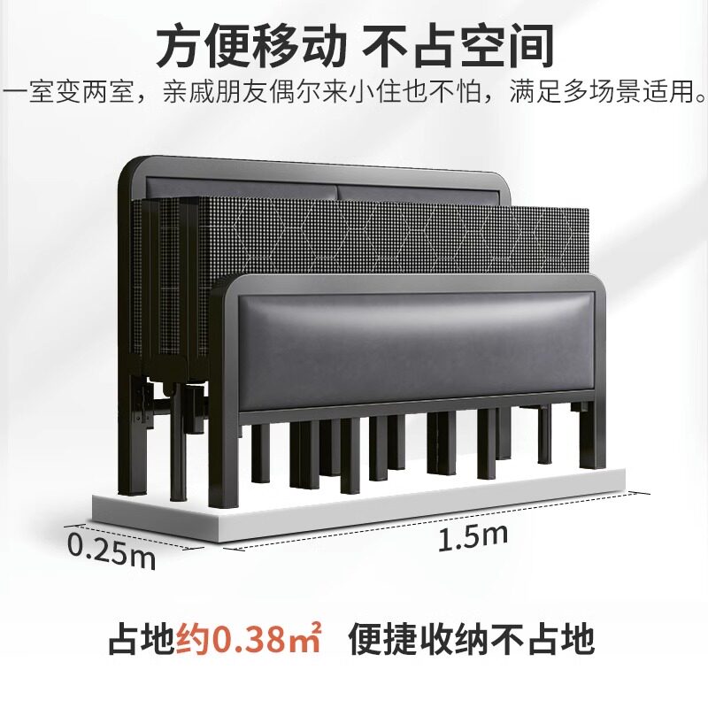 新品折叠床单人家用l简易床可携式1.2米加固午休小床成人办公室硬图片