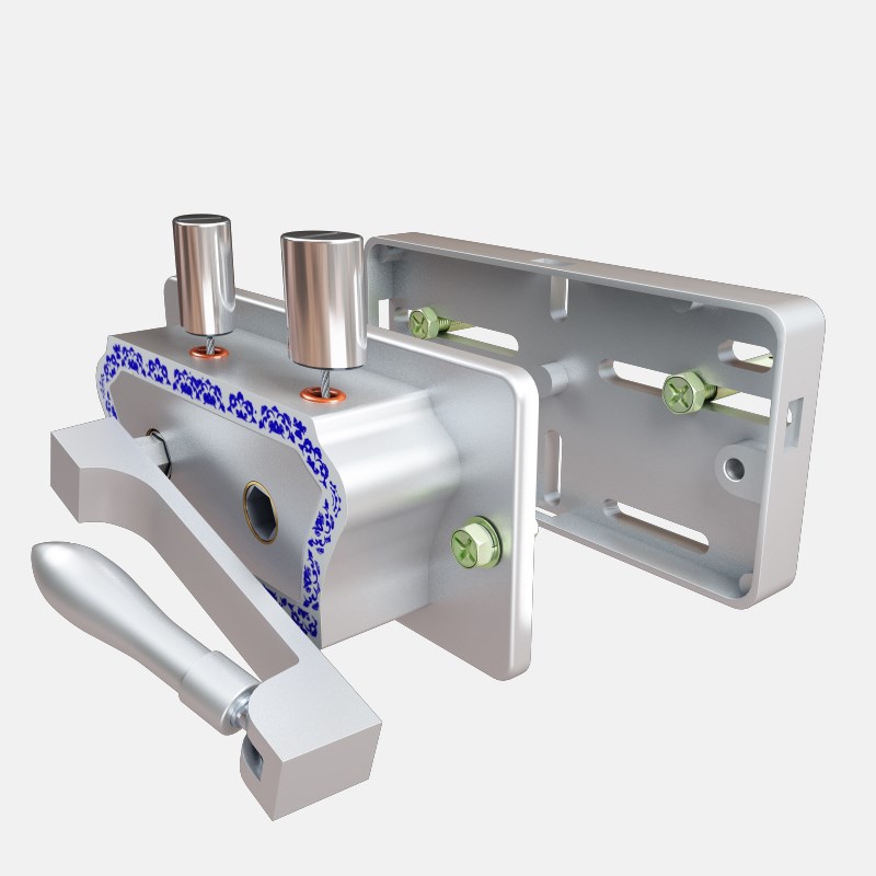 极速手摇器配件通用免打孔棘轮升降D器晾衣架多孔距手摇杆升降盒