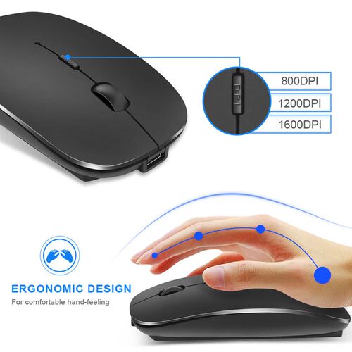 新品Thin USBg Optical rechargeable Wireless Mouse 2.4G Recei