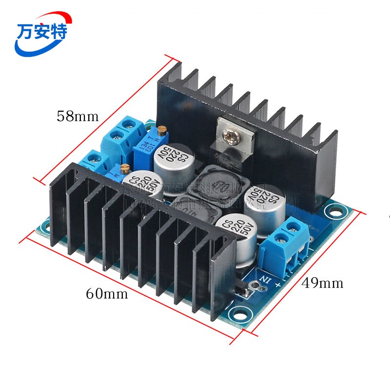 极速LM2596S双k路可调降压电源板5-40V转双输出5V12V24V稳压模块3