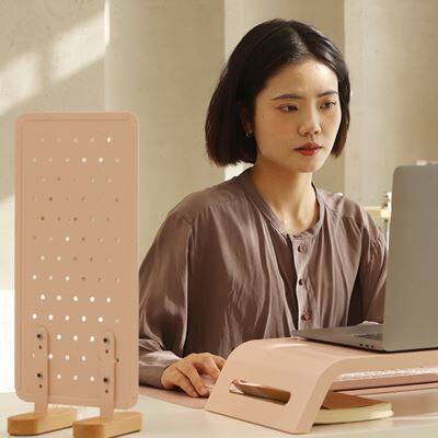 极速MOZI大脚桌面白板置物架收纳装I饰磁吸工位留言板金属立式