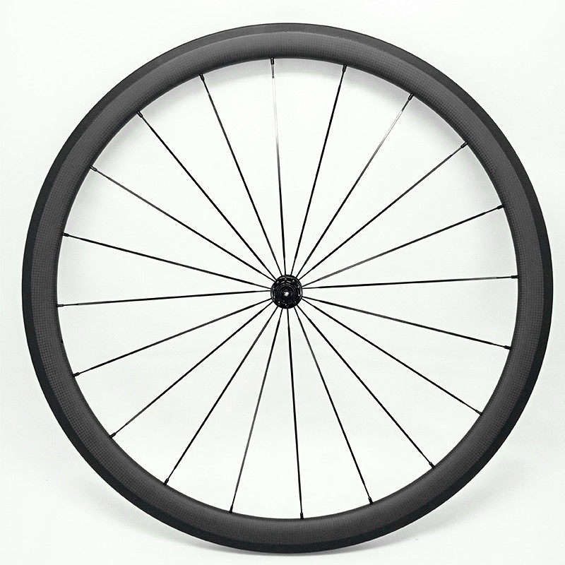 极速700c碳e纤维公路自行车v刹轮组38 40 50 55 60 88高碳刀轮开