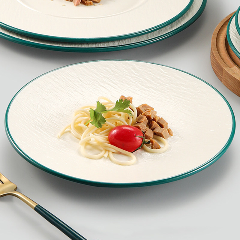 速发凯柏雅盘胺盘子仿瓷餐具西餐圆形平底盘甜点密意面餐牛排盘盘