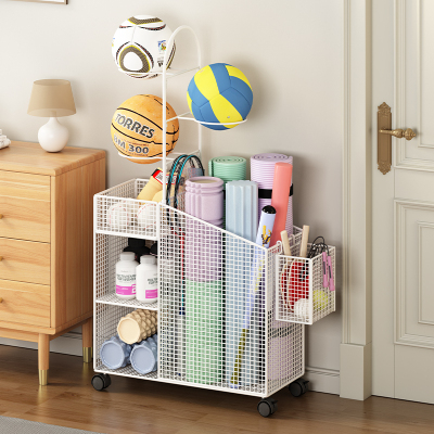 速发篮球收伽架家用运动健身器材体育用品置物架瑜纳垫球理筐球拍