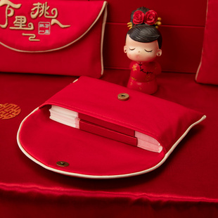 速发结婚专用大改包封2024新款婚礼红元口费钱袋婚庆流苏红包袋一