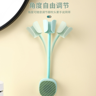 速发向吹风机支架浴室免打孔可调节电吹风收纳置物架带绕线器风筒