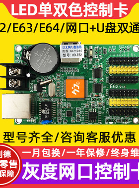 速发HD-E62 E6 E64电子广告屏慕显屏示控制卡口网卡S6串口卡