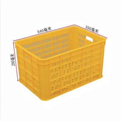 速发常州塑料厂戚墅堰区主营黄色塑料500周转筐塑胶筐长方形