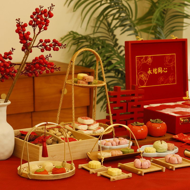 速发订婚布置装饰摆件小物件全套订婚宴桌面甜品糕点摆台结婚用品
