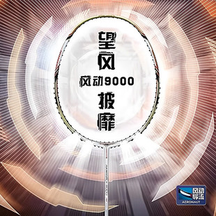 李宁羽毛球拍全碳素纤维高端风动9000I男女训练专业比赛进攻单拍