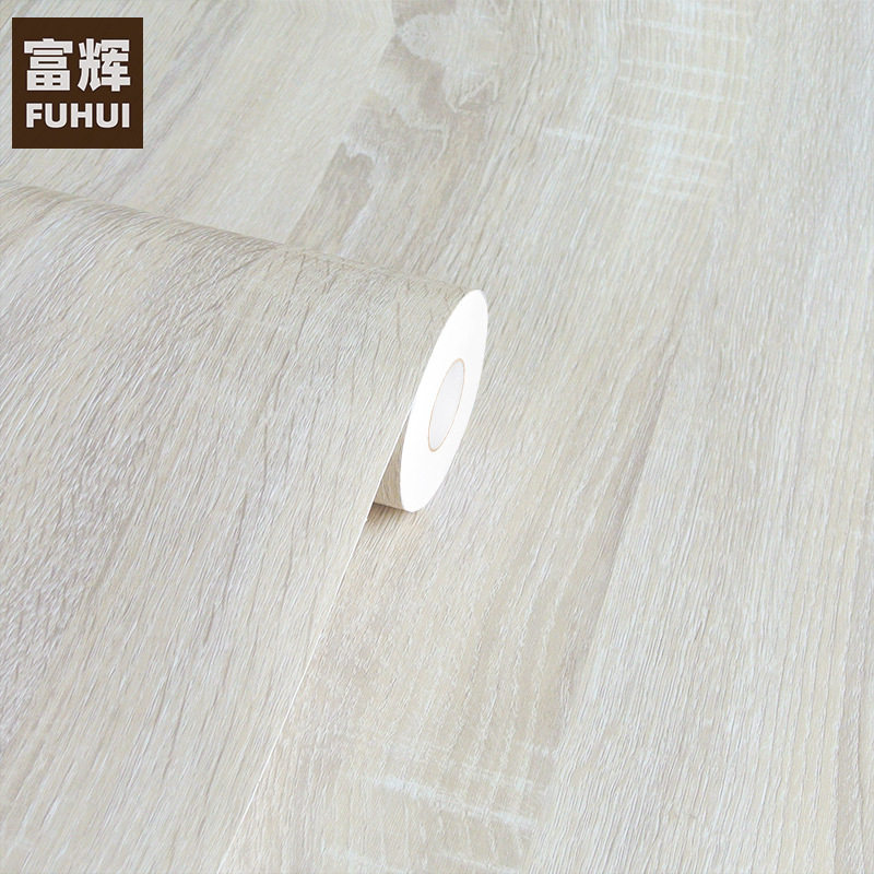 特厚木纹自粘墙纸PVC防水展柜家具展柜展台装饰膜导气槽波音软片