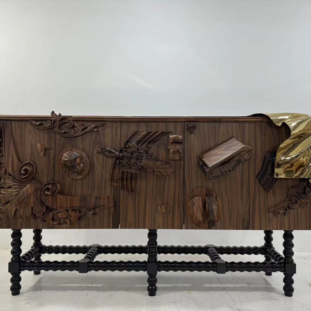中古法式轻奢玄关装饰柜