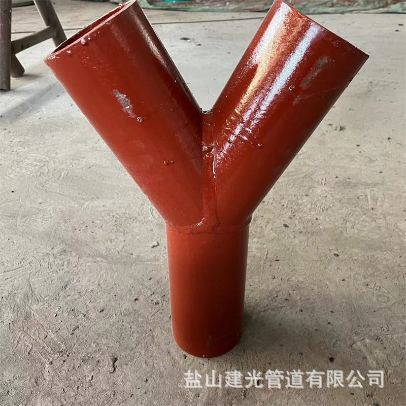 自曼然刚玉陶瓷耐磨三通弯头