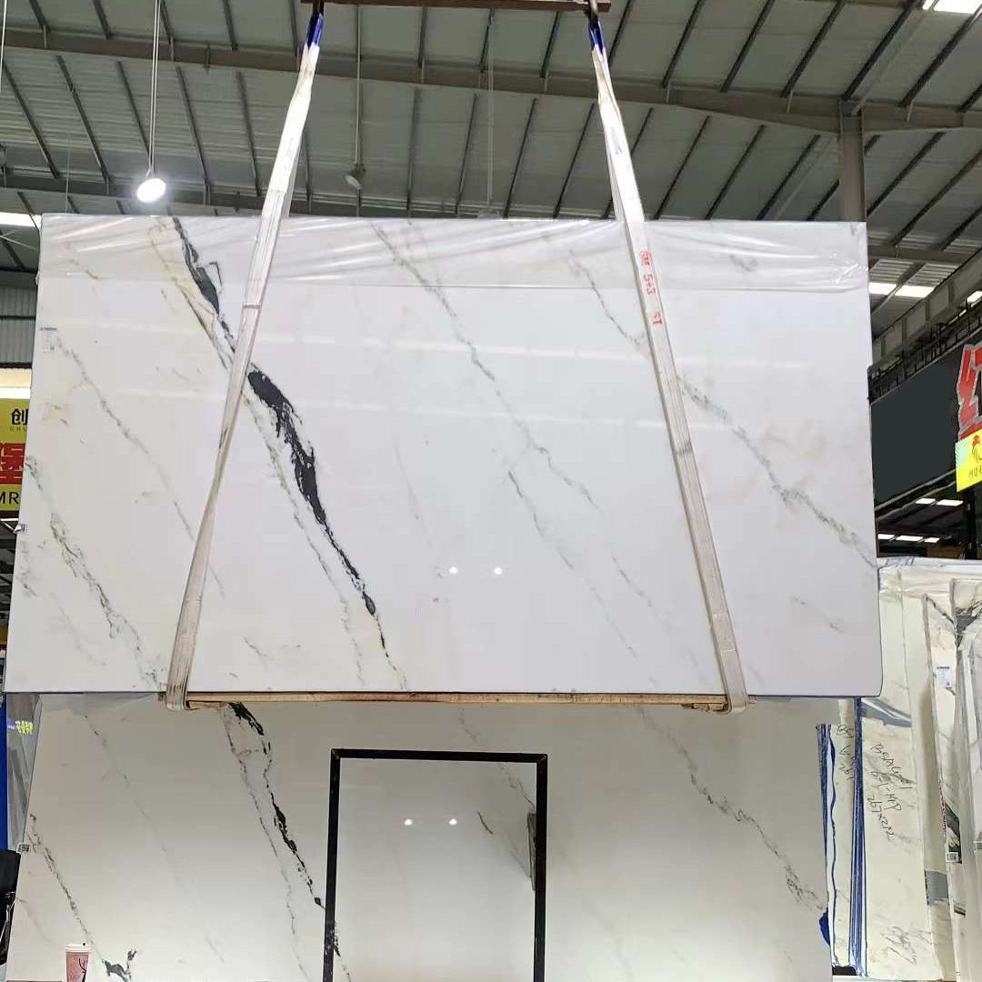 鱼肚白色大理石板材酒店设计前台地板奢石餐桌茶几边几浴室台面