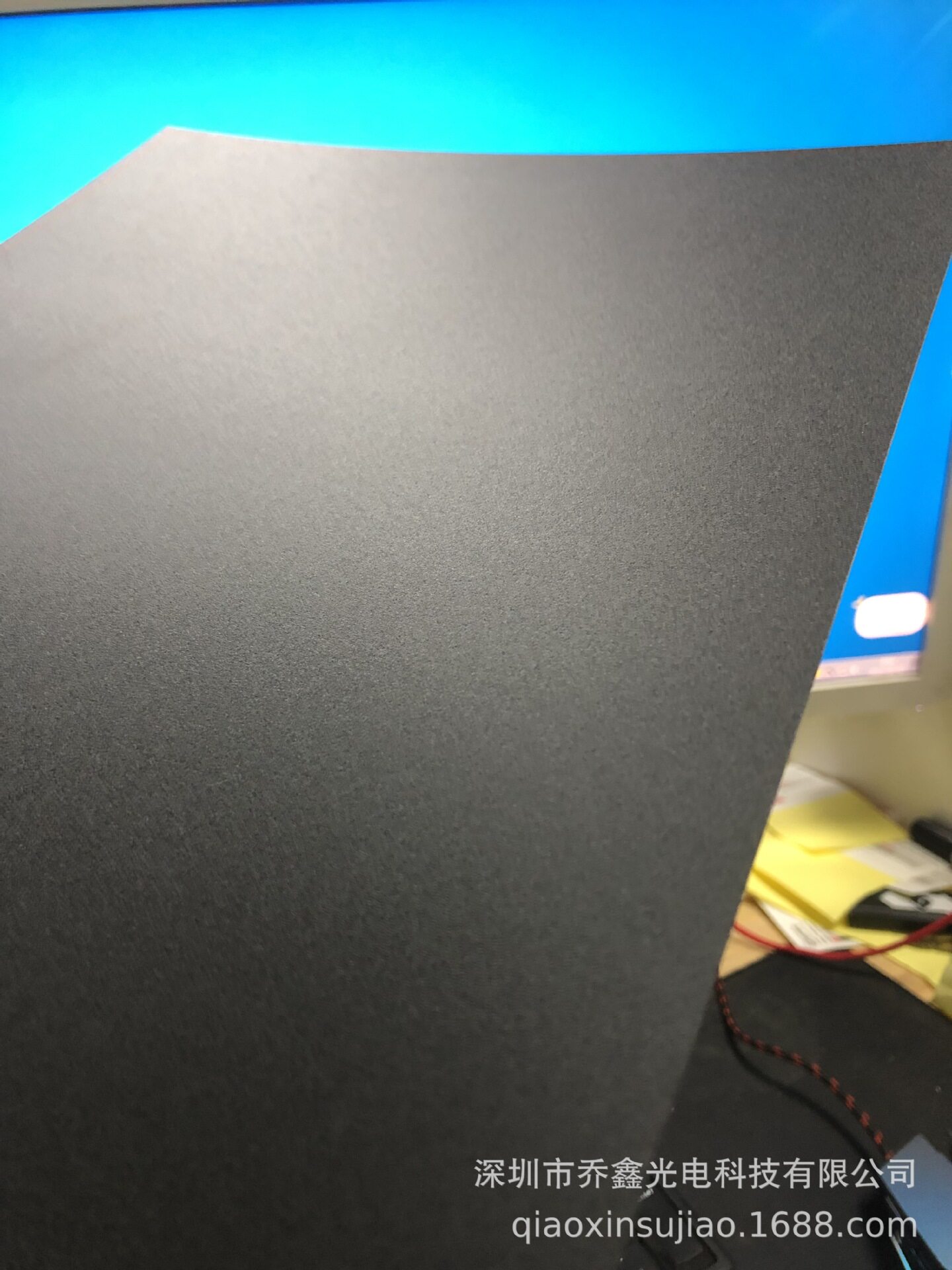 特价批发康隆鑫PC1880B 1.0mm耐高温无卤防火阻燃黑色磨砂PC薄膜