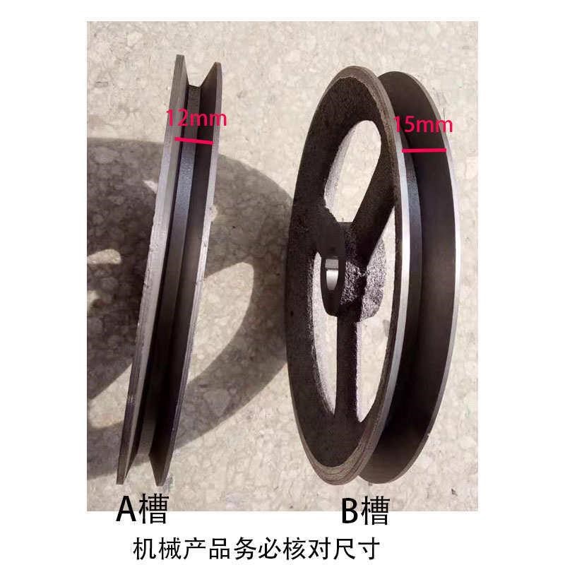 热销绞肉机商用配件皮带轮双槽轮离合器带轮电动S切肉机电机槽轮图片