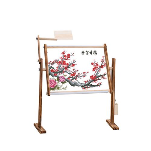 热销十字绣辅助工具绣架s绣框架台式架子绣花专用家用刺绣小型实