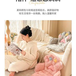 可爱猫爪坐垫屁垫办公室久坐靠背一体椅垫学生宿舍椅子垫子屁股垫