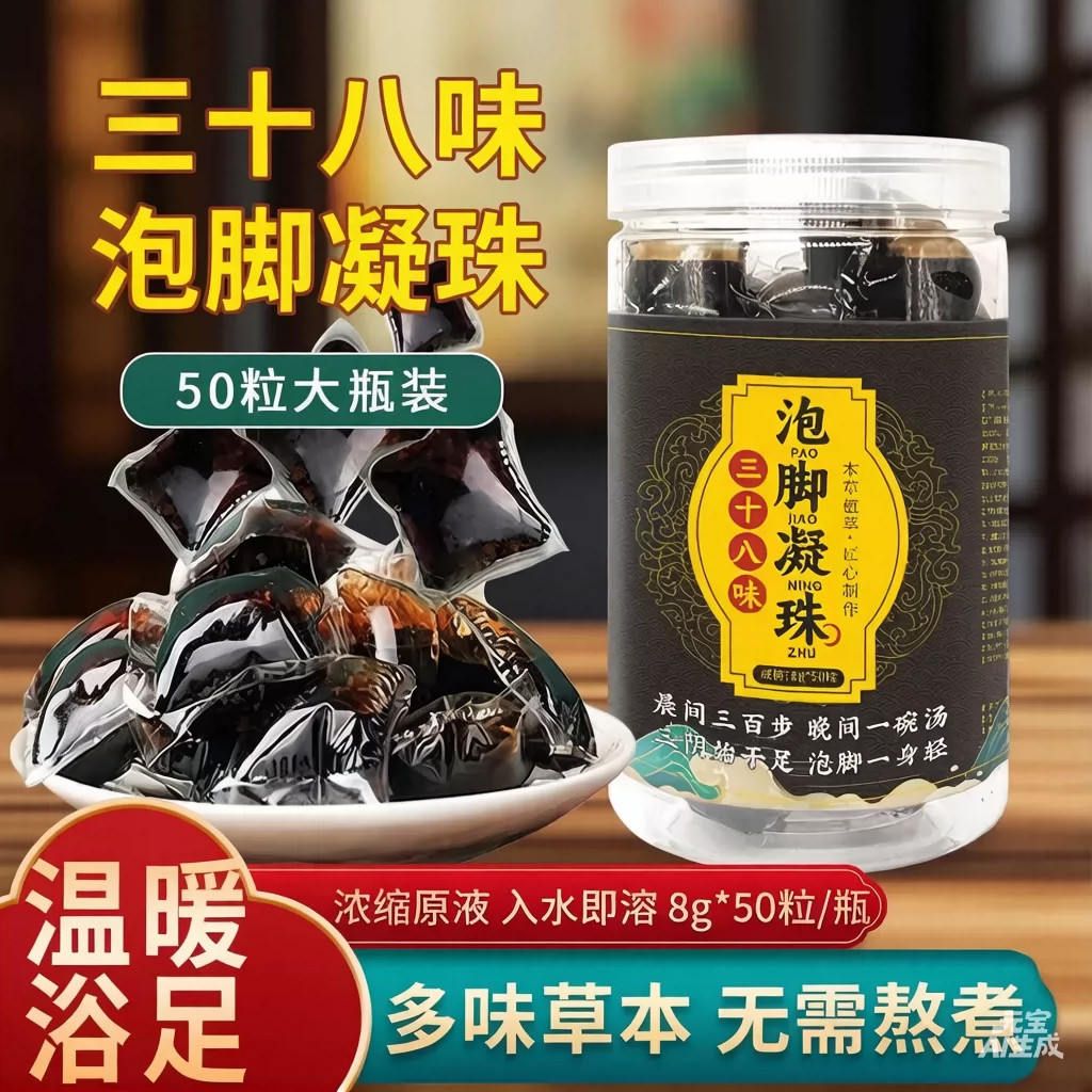 【38味泡脚凝珠】花椒生姜艾草中药泡脚包湿气排毒足浴洗脚浴足剂