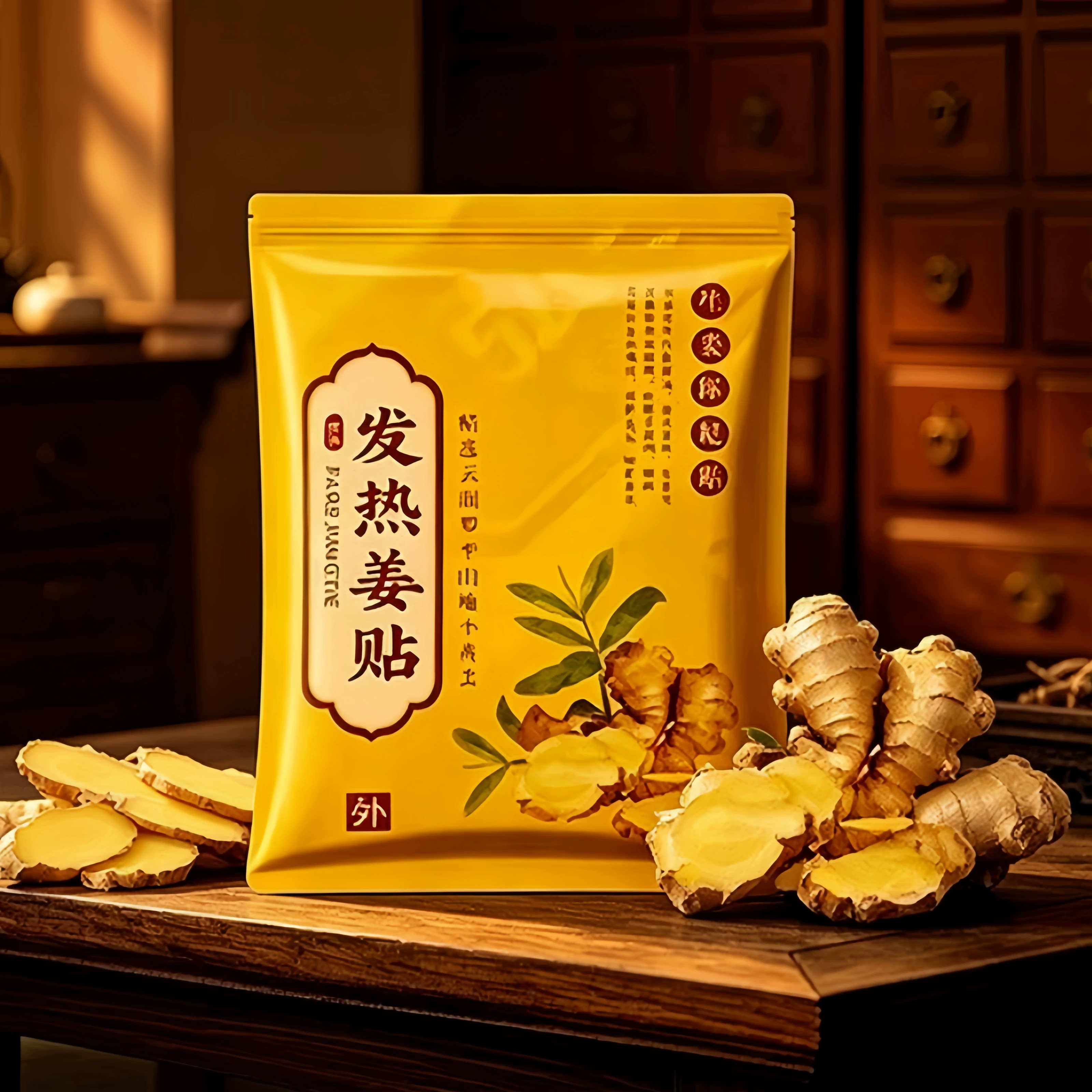 【发热姜贴】生姜热疗贴颈椎贴关节贴膏贴暖宝宝暖宫贴艾灸