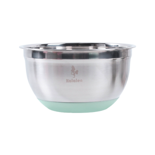 加厚加深不锈钢防滑打蛋盆 底部硅胶防滑色拉盆 家庭烘焙碗洗菜盆