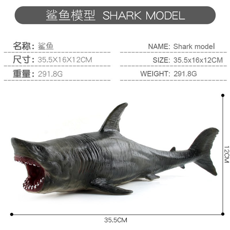 极速新品货源仿真海洋世界大白鲨 巨齿鲨I2L款空心海洋馆摆件模型