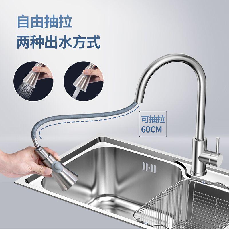 极速新锈钢水f槽单槽水池家用淘菜洗碗池台下洗菜盆大P单盆厨房水