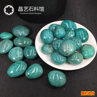 饰 4cm手把玩X花盆造景装 新品 天然老矿天河石原石摆件大颗粒碎石2