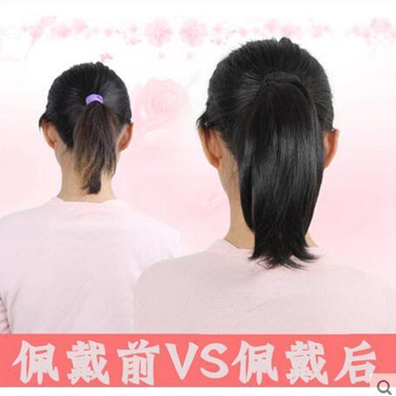 极速l假a发短绑式梨花短卷发马尾马真发带长卷发抓夹式卷发马尾真