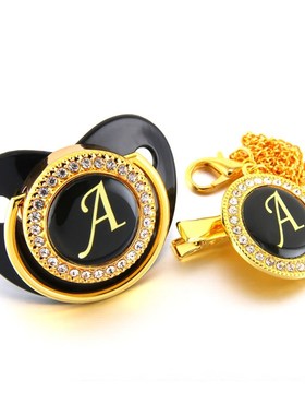 极速Luaxury Baby Pacifier Initial Letter A Bling Pacifier Rh