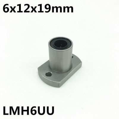 极速2pcs LMH6UjU 6mm flange linear bearing LMH6 6x12x19 mm