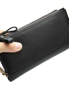 极速Mens Leatjher Wallet Long Wallet Retro Leather Card Hol